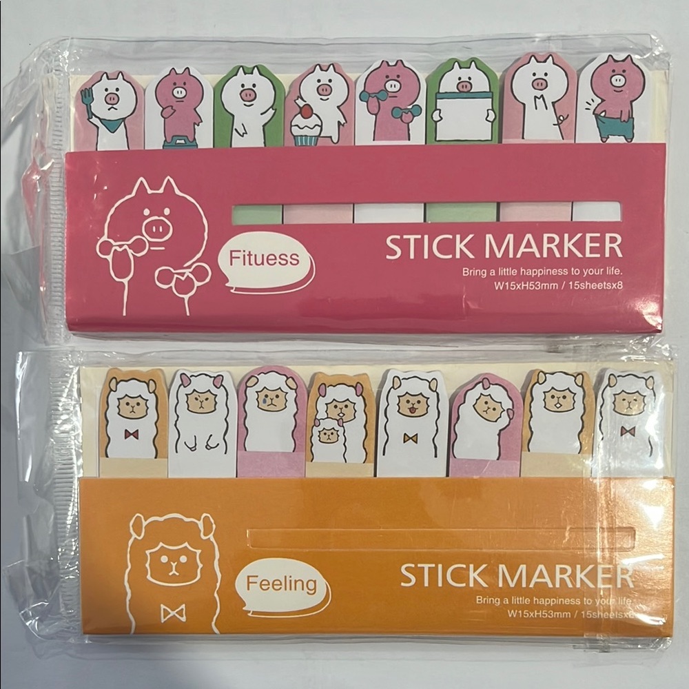 STICK MARKER Bring a little happiness to your life NWT sticky notes $9 (2pack)